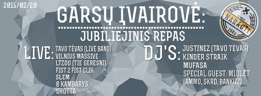 GARSŲ ĮVAIROVĖ: JUBILIEJINIS REPAS