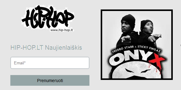 Prenumeruok Hip-Hop naujienlaiškį ir laimėk bilietus į ONYX
