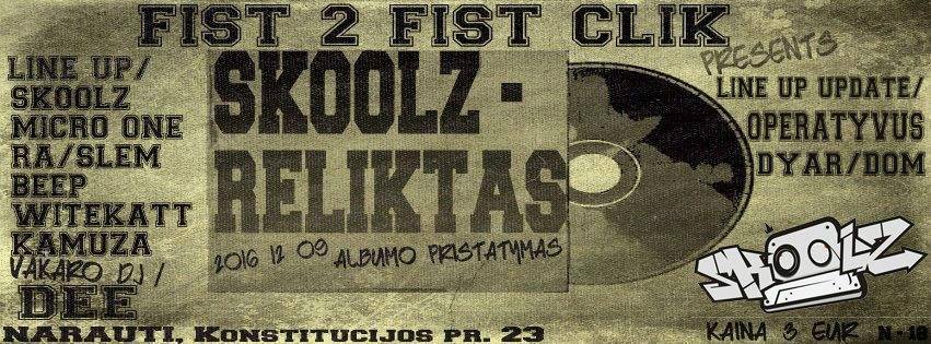 Šiandien scenoje ilgas, bet ne random playlistas [Skoolz albumo pristatymas @Narauti]